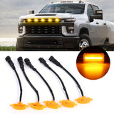 (5pcs/set)  LED Front Grille Lights Raptor Style Amber Light Universal Car Modification