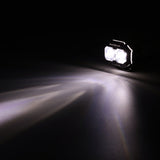Auxbeam MASTER-T Series 3-Inch Spot Beam Off-Road Lights Amber Backlight