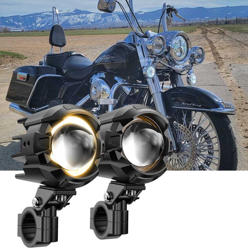 2000 Harley-Davidson Flhr Road King Motorcycle LED Spotlight Light 3+5 Light Modes