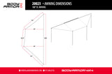 SKY RIDGE 180XL AWNING WITH MOUNTING BRACKETS Body Armor 4x4