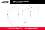 SKY RIDGE 270XL AWNING DRIVER SIDE WITH MOUNTING BRACKETS Body Armor 4x4