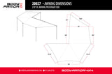 SKY RIDGE 270XL AWNING PASSENGER SIDE WITH MOUNTING BRACKETS Body Armor 4x4