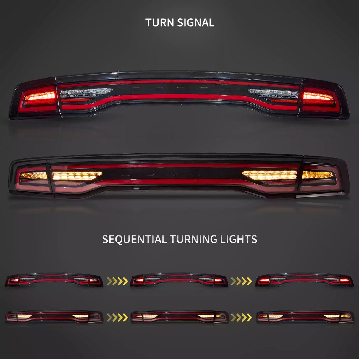 LED Tail Lights Assembly Full LED W/Start-Up Animation For 2011-2014 Dodge Charger