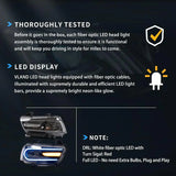 LED Headlight Assembly RGB Dual Beam Projector Black For 2011-2014 Dodge Charger(LD)