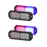 (4PSC/SET) 12LED/24LED Emergency Surface Mount Grill Strobe Light for Trucks Vehicles ATV RV Cars Van