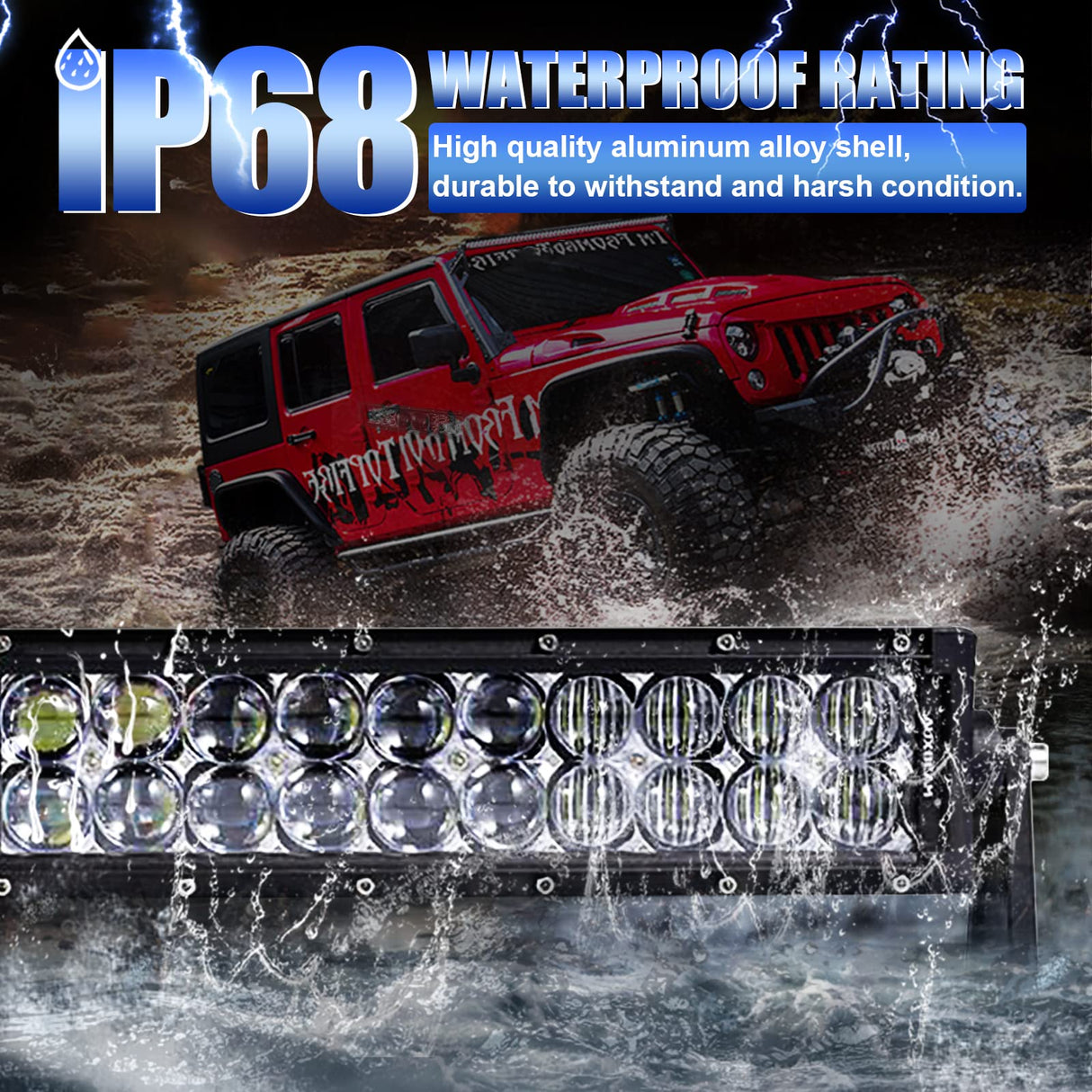 5D Series 22 Inch Combo Beam Dual Row Curved Off Road LED Light Bar