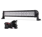 22 Inch-52 Inch 5D Series Straight/Curved Combo Beam Double Row LED Light Bar for Chevy Tahoe