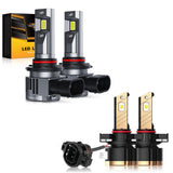 9012/HIR2 LED Headlight Bulbs 90W 22000LM Q20 Series 1:1 Halogen Size 6500K Cool White | 2 Bulbs