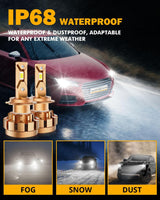 H7 LED Headlight Bulbs 70W 18000LM F-16 Plus Series Brightest 6000K Cool White | 2 Bulbs