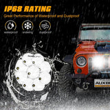 (2pcs/set) 7 Inch 90W Round Spot Beam Offroad LED Driving Lights w/ SAE Compliant+Amber/Black Covers(Optional)