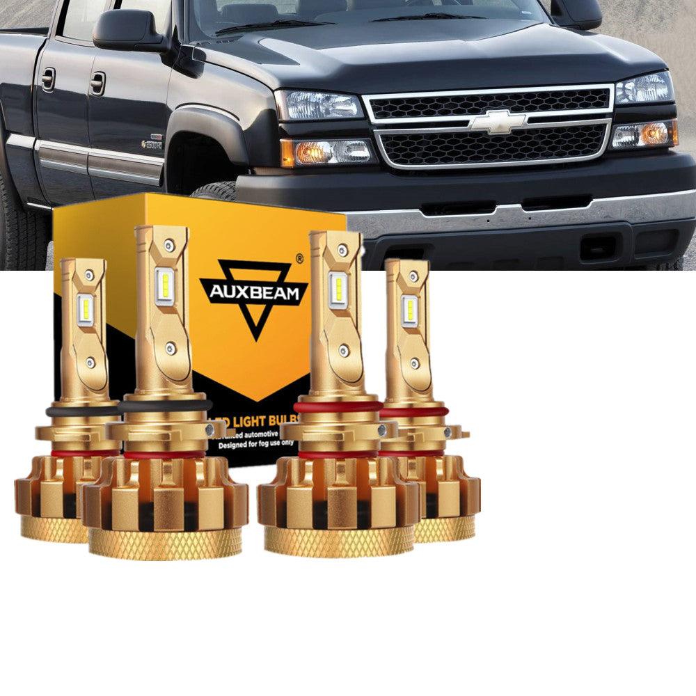 For 2001-2002 Chevrolet Silverado 2500 HD F-16 Plus Series Built-in Canbus Automotive Grade 14000LM LED Light Bulbs High Low Beam Bundle