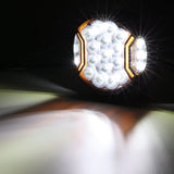 V-ULTRA Series | 7 Inch 226W LED Side Shooter White Pod Lights with Amber DRL