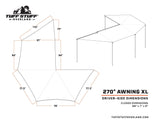 Tuff Stuff® Overland Awning XL, 270 Degree (Full Size Pick Ups) Tuff Stuff Overland
