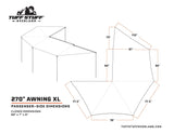 Tuff Stuff® Overland Awning XL, 270 Degree (Full Size Pick Ups) Tuff Stuff Overland