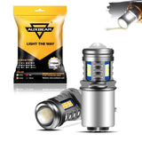 (2pcs/set) 1157/BAY15D Y2 Series 3-Sides Cool White LED Brake/Turn Single/Back-up/Side Maker/DRL