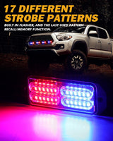 (4PSC/SET) 24LED Emergency Surface Mount Grill Strobe Light for Trucks Vehicles ATV RV Cars Van