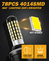 880 885 890 899 892 893 LED Fog Light/DRL Bulbs 6W 2000ML 6500K White | 2 Bulbs