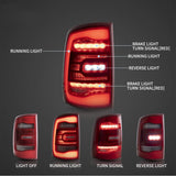 LED Tail Lights Assembly With Red Sequetial Turn Signal For 2009-2018 Dodge Ram 4th Gen (DS/DJ/D2)
