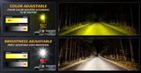 GX Bi-Color Smart Series 25000LM 110W LED Headlight Bulbs, with App Control Via Bluetooth & Dual Color Switchback