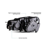 LED Headlight Assembly Dual Beam Projector Black For 2008-2014 Volkswagen Golf 6th Gen (Mk6/A6 Typ 5K）