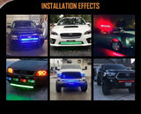 22"/32"/42" V-Series RGB Straight/Curved 5D lens Combo Beam Double Row LED Light Bar for SUV ATV UTV Trucks Pickup Boat