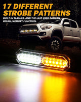 (4PSC/SET) 12LED Emergency Surface Mount Grill Strobe Light for Trucks Vehicles ATV RV Cars Van