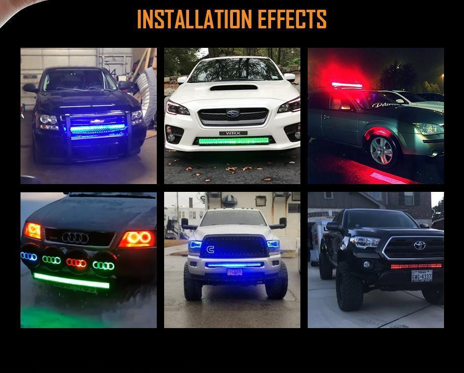 V-Series RGB Straight/Curved 5D lens Combo Beam Double Row LED Light Bar for Chevy Tahoe