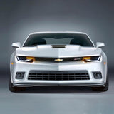 LED Headlight Assembly Dual Beam Projector Black For 2014-2015 Chevrolet Camaro