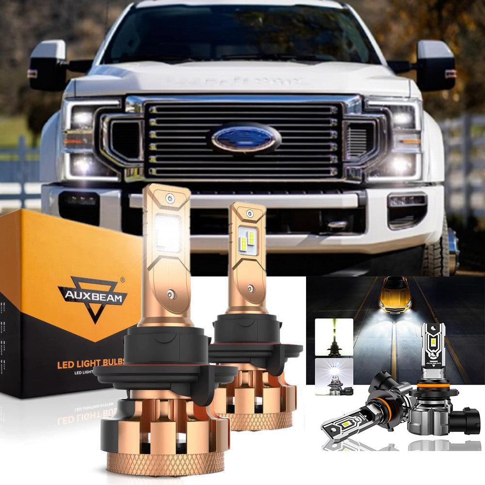 For 2005-2020 Ford F250 Super Duty F-16 Plus Series H13 Built-in Canbus Automotive Grade 14000LM LED Light Bulbs High Low Beam Bundle