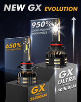 🆕9005+H11 LED Headlight Bulbs 240W 40000LM GX-ULTRA Series 6500K Cool White | 4 Bulbs