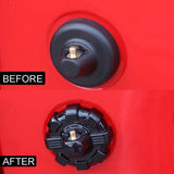 Radio Antenna Base Cover Trim Antenna Mount Decoration Bezel for Jeep Wrangler JL 2018-2022 (Black/ Red/ Silver)