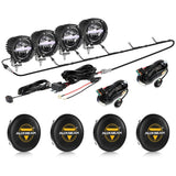 C4 Series | 4 Inch 110W 11000LM LED Pods Offroad LED Driving Lights with Amber DRL