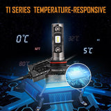 T1 Series Temperature Control Built-in Canbus LED light Bulbs 8000LM
