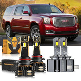 For 2015-2019 GMC Yukon HID 9005 D3S LED Headlight Bulbs Bundle