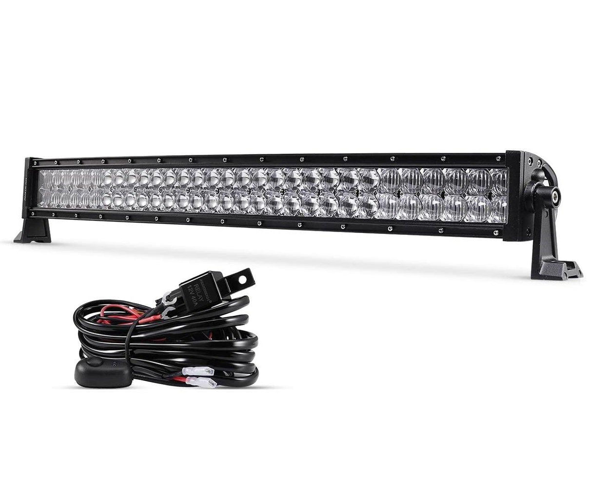 22 Inch-52 Inch 5D Series Straight/Curved Combo Beam Double Row LED Light Bar for Chevy Tahoe