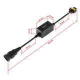 H11/H9/H8 C10-MODEL Enhanced LED Headlight Bulbs Canbus Decoder Anti-Flicker Hyper Flash No Warning Harness Resistor Conversion Kit 2pcs/set