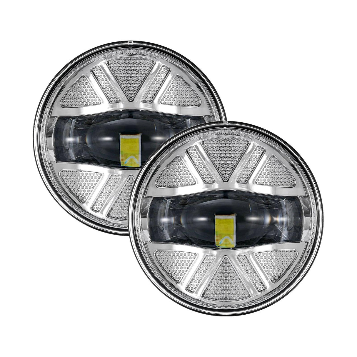 (2pcs/set) 48W LED Fog Lights DOT Approved For 2007-2013 GMC Sierra 1500 / 2007-2014 Sierra 2500HD 3500HD (Chrome)