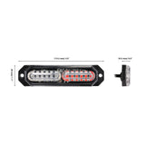 (4PSC/SET) 12LED/24LED Emergency Surface Mount Grill Strobe Light for Trucks Vehicles ATV RV Cars Van