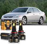 For 2006-2007 Honda Accord 9005 9006 LED Headlight Bulbs Bundle