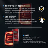 LED Tail Lights Assembly With Red Sequetial Turn Signal For 2009-2018 Dodge Ram 4th Gen (DS/DJ/D2)