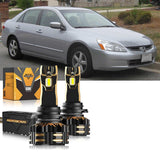 For 2003 Honda Accord 9005 9006 LED Headlight Bulbs Bundle