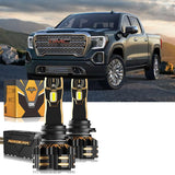 For 2003-2006 GMC Sierra 1500 9005 9006 LED Headlight Bulbs Bundle