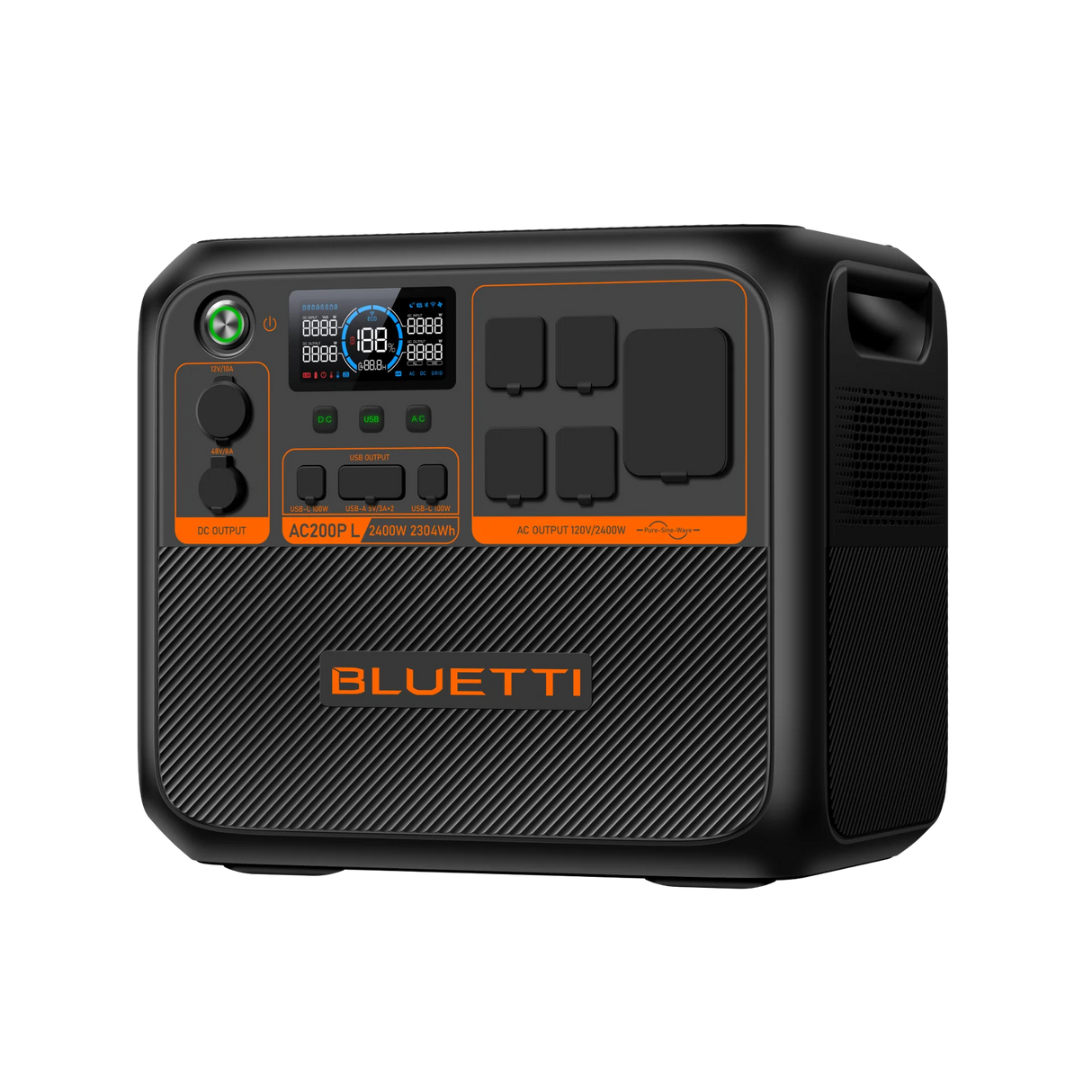 BLUETTI AC200P L Portable Power Station | 2,400W Pure Sine Wave, 2,304Wh LiFePO4 Battery | Fast Charging, Expandable Power for RV, Home Backup & Off-Grid Living