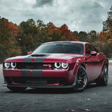 LED Headlight Assembly Dual Beam Projector Black For 2015-2023 Dodge Challenger 3th Gen Facelifted