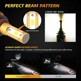 9005+H11 LED Headlight Bulbs 72W 8000LM S3 Series Fan Cooling 6500K Cool White | 4 Bulbs