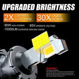 For 2005-2009 Mercedes-Benz CL65 AMG with HID headlamps LED Light Bulbs High Low Beam Bundle