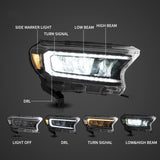 LED Headlight Assembly Reflection Bowl For 2015-2022 Ford Ranger 3th Gen P375