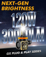 🆕H11/H9/H8 LED Headlight Bulbs 120W 30000LM GX Plug&Play Series 6500K Cool White | 2 Bulbs