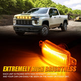 (5pcs/set)  LED Front Grille Lights Raptor Style Amber Light Universal Car Modification