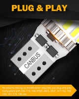 168 2825 W5W T10 LED License Plate/Side Marker/Interior Light Bulbs 3W 400% Brighter Canbus Error Free White B1 Series | 2 Bulbs